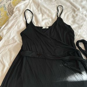 Buttery soft black wrap dress